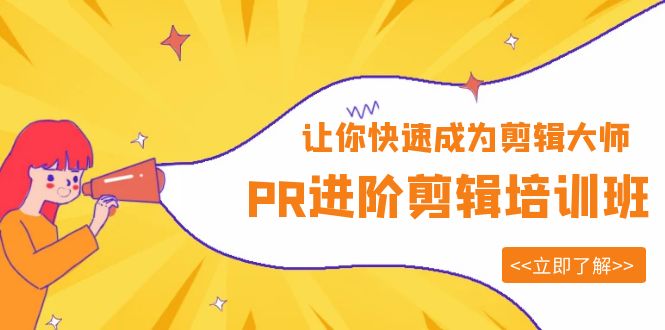 【副业项目6160期】PR进阶剪辑培训班，让你快速成为剪辑大师 12节视频课程+素材！缩略图