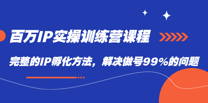 【副业项目7564期】百万IP实战训练营课程，完整的IP孵化方法，解决做号99%的问题缩略图